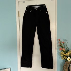 HEAVY MANNERS MOONSTRUCK, WORN IN BLACK DENIM ORIGINAL JEANS